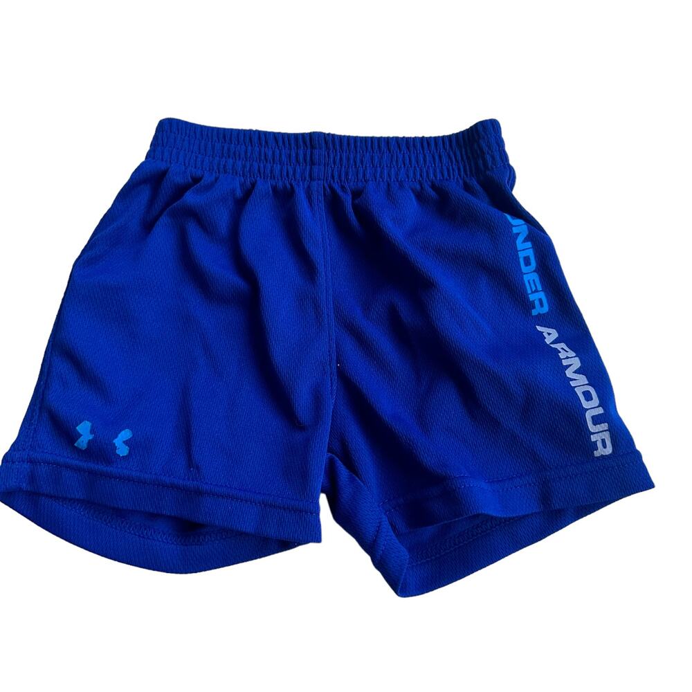 Under Armour Blue Athletic Shorts - Elastic Waistband 6/9 months